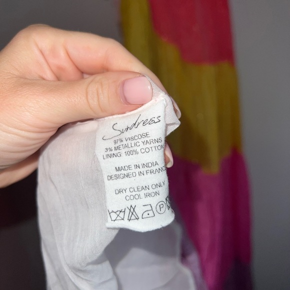 SUNDRESS NEW S/XS Stevie Palma mix color Colorful Ruffled Maxi Dress - Picture 14 of 14